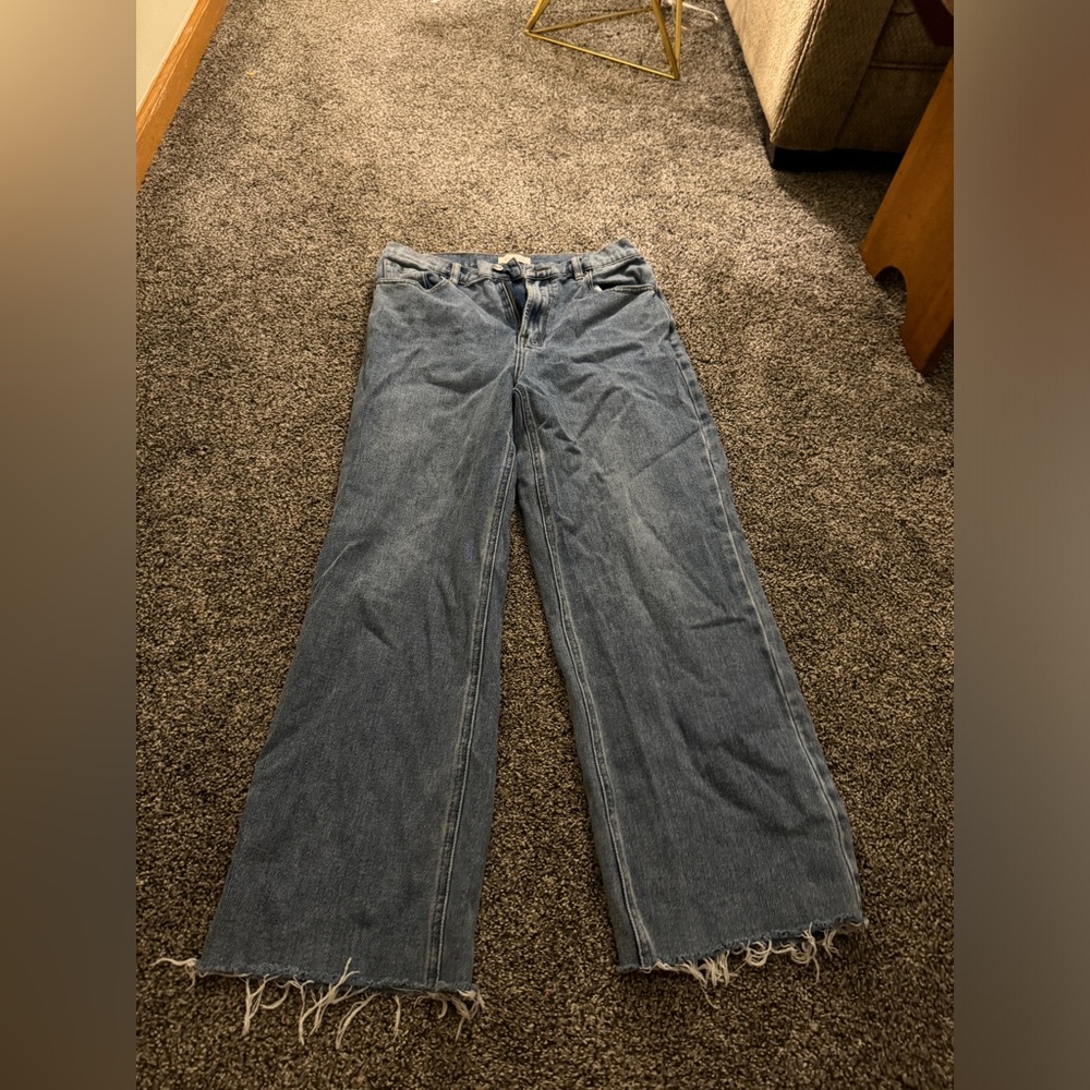 pacsun crop wide leg size 28 jeans
